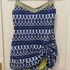Swim Dress/One Piece Swim Suit, Size 10